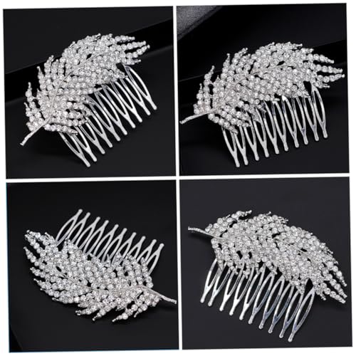 WEKADRIN 2 Stück Strass Haarkamm Damen Haarschmuck aus Legierung Eleganter Braut Haarkamm mit Funkelnden Kristallen Dekoratives Kopfstück für Hochzeiten und Festliche Anlässe von WEKADRIN