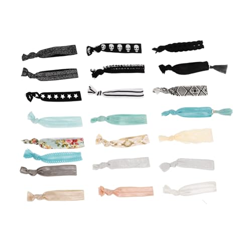 WEKADRIN 2 Stück Teiliges Damen Elastische Spitzen scrunchies mit Quasten Leichter Stoff Dehnbar Schonend für Haare Vielseitig Einsetzbar für Pferdeschwanz und Hochsteckfrisuren Modische von WEKADRIN