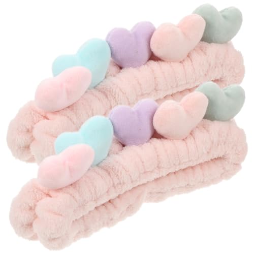WEKADRIN 2 Stück Teiliges Elastisches Stirnband Damen für Gesichtsreinigung und Make Up Hautfreundliches Weiches Haarband mit Süßem Motiv Bequemes Stretch Haarband für Alltag und Spa von WEKADRIN