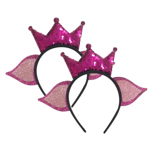 WEKADRIN 2 Stück Teiliges Haarreif Dekorative Stirnbänder mit Schweinchen Ohren Design Hautfreundlich Leichtes Material für Geburtstagsfeiern Karneval Cosplay und Party Haarschmuck für von WEKADRIN