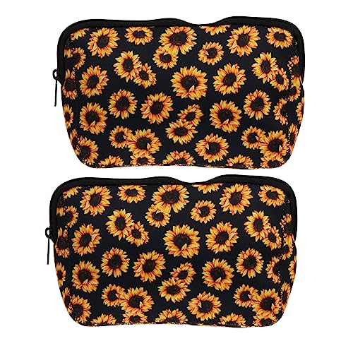 WEKADRIN 2 Stück Teiliges Sunflower Kosmetiktasche für Damen Leichter Toilettenartikel Organizer aus Langlebigem Gummi Multifunktional als Make up Reisebeutel Kompakt und Tragbar für von WEKADRIN