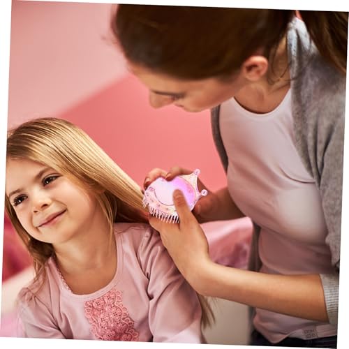 WEKADRIN 2 Stück Teiliges Tragbares Haarkamm Flexible Borsten zum Knoten Lösen Leichtes Design Krönchenförmig Geeignet für Dünnes und Dickes Haar für Mädchen Unterwegs Zufällige Farbe von WEKADRIN