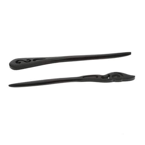WEKADRIN 2 Stück Traditionelle Haarnadel aus Imitation Holzstab für Damen und Mädchen Eleganter Haarschmuck Sicherer für Dutt Geeignet für Partys Alltag und Festliche Anlässe Teiliges von WEKADRIN