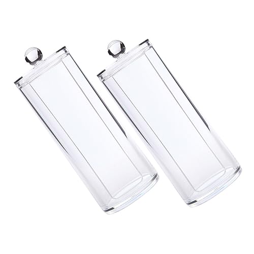 WEKADRIN 2 Stück Transparente Aufbewahrungsbox für Haargummis Organizer mit Deckel für Kosmetik Papierbänder und Haaraccessoires von WEKADRIN