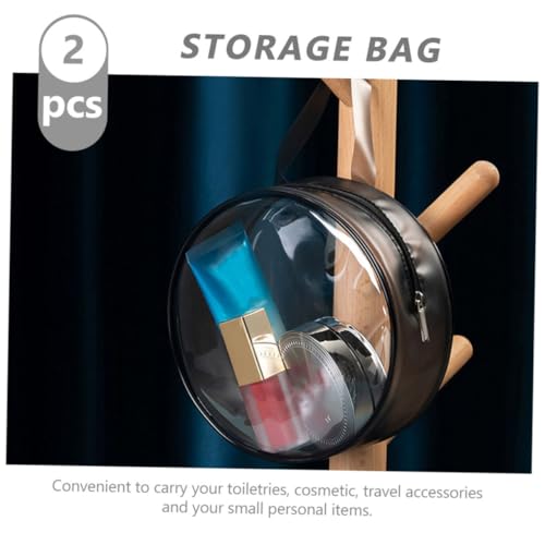 WEKADRIN 2 Stück Transparente Kosmetiktasche Große Kapazität wasserdichte PVC Reise Make up Beutel mit Reißverschluss Tragbare Aufbewahrungstasche für Damen und Mädchen für Urlaub und von WEKADRIN