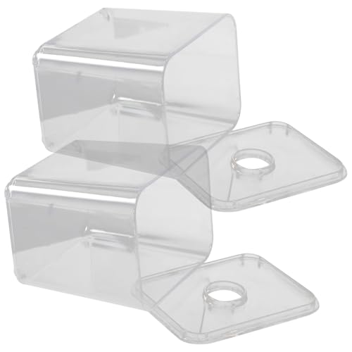 WEKADRIN 2 Stück Transparenter Stapelbarer Kosmetik Organizer mit Deckel Kleine Aufbewahrungsbox für Wattepads Wattestäbchen und Zahnstocher Vielseitiger Make up Aufbewahrungskoffer für von WEKADRIN