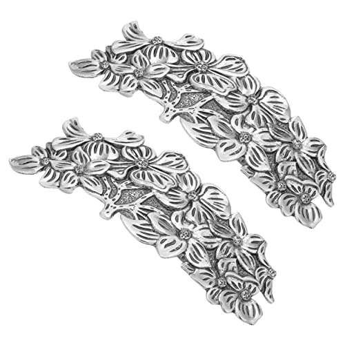 WEKADRIN 2 Stück Vintage Haarklammer Haarspangen mit Blumendesign Rutschfeste Frühlings Haarpins für Damen und Mädchen Robuste Haarklammern im Nordischen Stil Langlebig und Elegant von WEKADRIN