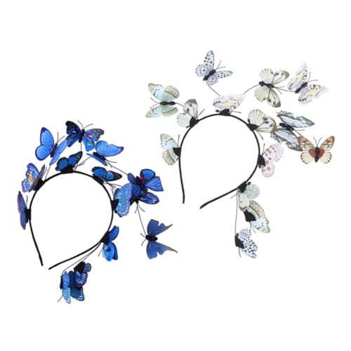 WEKADRIN 2stücke Schmetterlings-stirnband Für Mädchen Simulations-haarband Fotografie-requisiten Schmetterlings-dekoration Für Hochzeitsschmuck von WEKADRIN