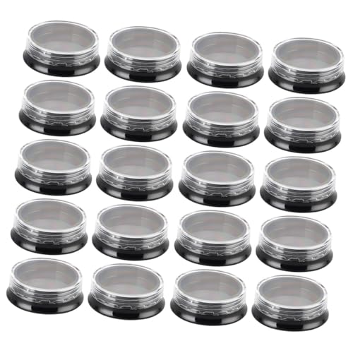 WEKADRIN 20 Stück Nagelkunst Aufbewahrungsbox Flache Behälter Nagellack Organizer mit Mehrfachfächern Langlebig Geruchlos für Make Up Proben und Reise Geeignet von WEKADRIN