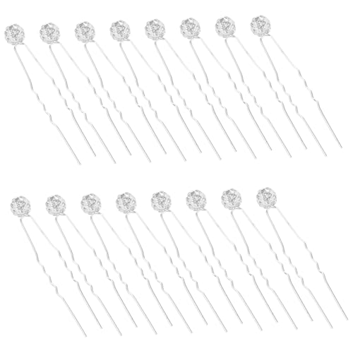 WEKADRIN 20stücke U-förmige Haarnadeln Aus Metall Mit Strasssteinen Für Bräute Kopfschmuck Für Hochzeit Haarschmuck Für Bräute Haarstäbe Für Frauen von WEKADRIN