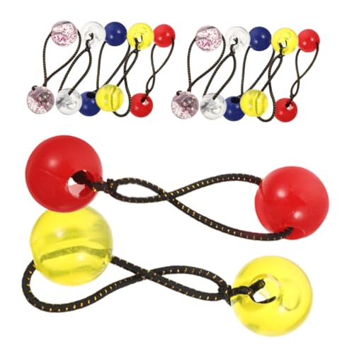 WEKADRIN 20 Stück Teiliges Haargummi für Elastische Haarbänder mit Doppelten Kugeln Bunte Haarschmuck Accessoires für Mädchen Bequemes Haarseil für Pferdeschwanz und Zopfgestaltung von WEKADRIN