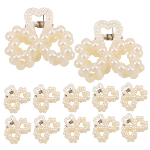 WEKADRIN 20 Stück Teiliges Mini Haarspangen mit Künstlichen Perlen Stilvolle Kleine Schleifen haarklammern Rutschfeste Starke Klammern für Damen und Mädchen Modische Accessoires für Alltag von WEKADRIN