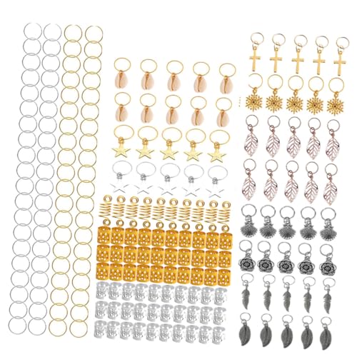 WEKADRIN 220 Stück Teiliges Bunte Flechtanhänger Große Ösen Einfach Anzubringen Vielseitiges Haar accessoire für Zöpfe und Dreadlocks Modisches Haarschmuck Frauen und Mädchen von WEKADRIN