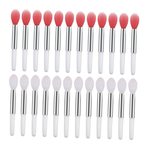 WEKADRIN 24 Stück Teiliges Silikon Lippenpinsel Applikatoren Lip Brush für Lippenstift Lipgloss Lippenbalsam Tragbar Komfortabel und Bruchsicher Geschenk für Frauen und Mädchen von WEKADRIN
