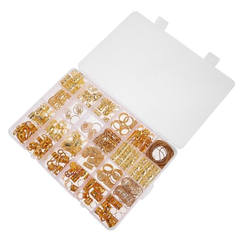 WEKADRIN 257 Stück Teiliges Haar dreadlocks Schmuck Goldene Hohlkronenförmige Haarmanschetten Leichte und Wiederverwendbare Haarringe für Zöpfe Haarschmuck zum Flechten und Festliche von WEKADRIN