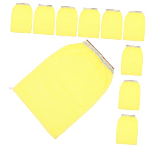 WEKADRIN 25stücke Einweg-duschhandschuhe Zum Peeling Und Schrubben Körpers Gelb Für Hausgebrauch Damen-körperhandschuhe von WEKADRIN