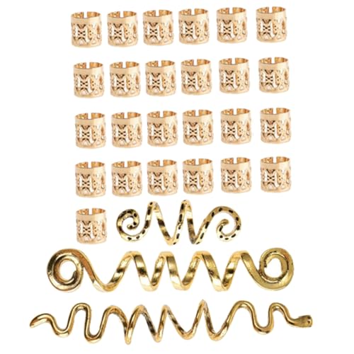 WEKADRIN 28 Stück Teiliges Dreadlock Haar Schmuck aus Langlebiger Glatte Oberfläche Bequeme Kanten Vielseitig für Partys Hochzeiten Modeevents und Einzigartiges Styling von WEKADRIN