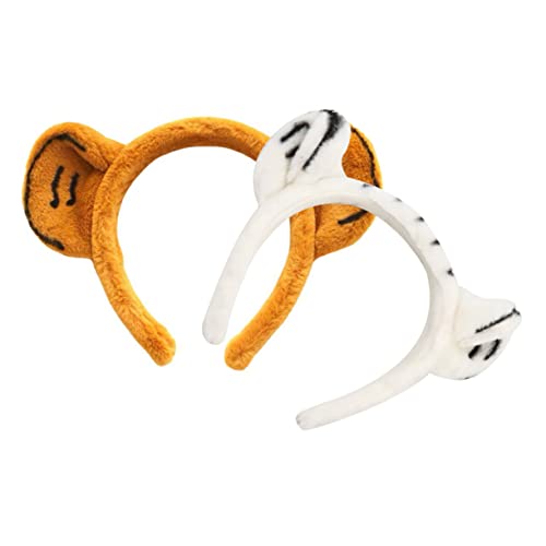 WEKADRIN 2stücke Tigerohren Haarband Für Damen Lustige Party-kopfbedeckung Für Kostüme Karneval Und Cosplay Weich Und Bequem Perfekter Haarschmuck Für Verschiedene Anlässe von WEKADRIN