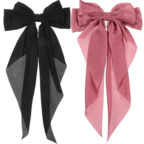 WEKADRIN 2stücke Große Haarschleifen Haarspangen Für Damen Bunte Haaraccessoires Für Besondere Anlässe Oder Alltag Rutschfeste Clips Für Einen Sicheren Halt von WEKADRIN
