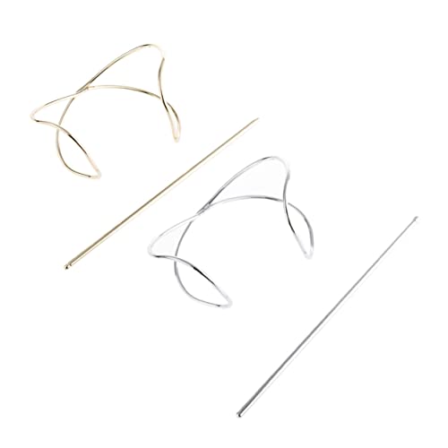 WEKADRIN 2stücke Haarspange Dutt Haarstab Haarspange Halter Haarspangen Clips Unregelmäßige Haar Manschette Für Frauen Elegant Und Vintage Design Für Hochzeit Abendessen Und Alltag von WEKADRIN