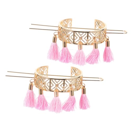 WEKADRIN 2stücke Elegante Haarspangen Mit Blumenverzierung Und Quasten Für Frauen Und Mädchen Stilvolle Haaraccessoires Für Besondere Anlässe Und Alltag von WEKADRIN