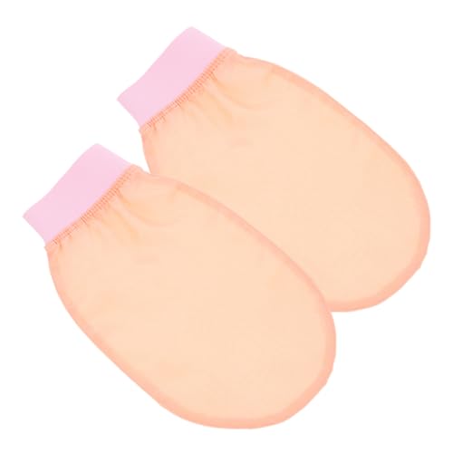 WEKADRIN 2st Schlammbad Handtuch Handschuhe Schrubben Gesichtstücher Reinigungsmittel Sprühbräune Peeling Spülbar Gesichtsreiniger Duschreiniger Schrubbhandschuh Duschzubehör Die Seide Rosa von WEKADRIN