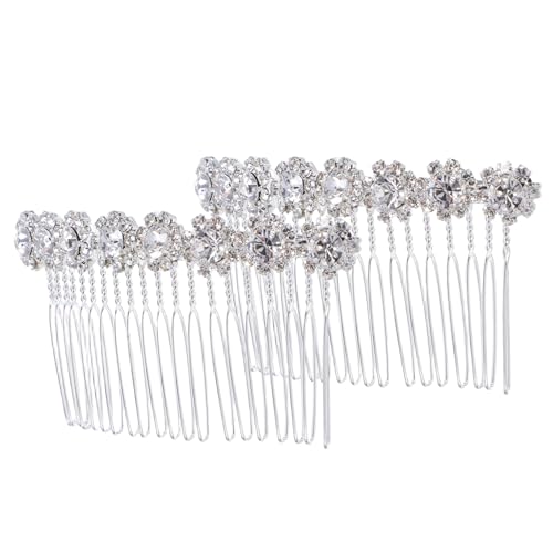 WEKADRIN 2stücke Metallblumenhaarreifen Schmuck-haaraccessoires Für Braut Für Hochzeitfeiern Und Formelle Anlässe Dekorative Seitenkämmee Für Frauen von WEKADRIN