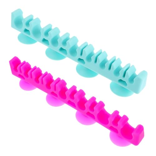 WEKADRIN 2stücke Silikon-pinseltrocknerständer Mit Saugnapf Zum Trocknen Von Make-up-pinseln Luft Organizer Für Kosmetikpinsel Zum Aufbewahren Und Präsentieren von WEKADRIN