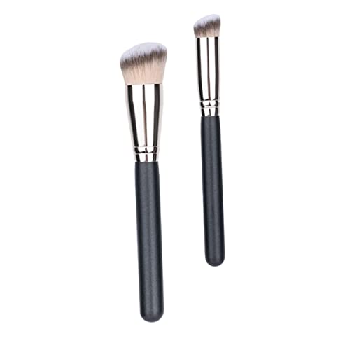 WEKADRIN 2stücke Tragbare Make-up Pinsel Premium Foundation Und Concealer-bürsten Für Frauen Vielseitig Einsetzbar Für Puder Flüssig Make-up Ergonomisches Design Weich Und von WEKADRIN