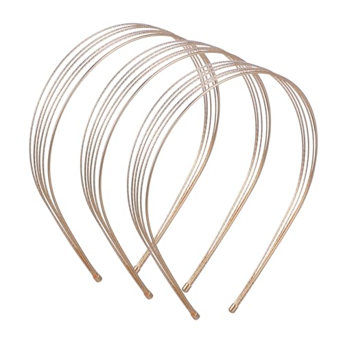 WEKADRIN 3 Stück Mehrlagiges Dünnes Metall Haarband Damen Verstellbarer Draht Stirnband für Hochzeit Party und Alltag Komfortables Dekoratives Haarreif von WEKADRIN