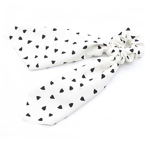 WEKADRIN 3 Stück Teiliges Elastische Haargummis mit Herzmuster Dekorative Haarschleifen in und Rot Schonend für Haare Vielseitiger Pferdeschwanz Halter für Damen und Mädchen von WEKADRIN