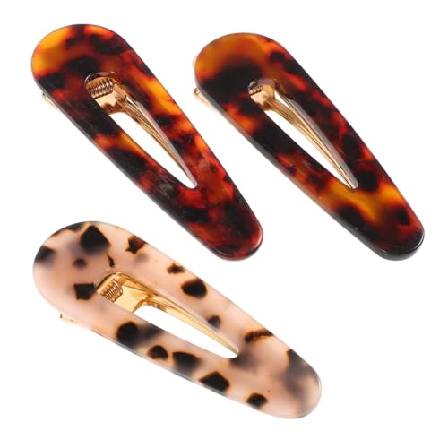WEKADRIN 3 Stück Tropfenförmige Haarspangen Kreative Bobby-pins Haarschmuck Haar-accessoires Seitliche Haarspange Für Frauen Und Mädchen Zufälliger Stil von WEKADRIN