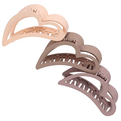 WEKADRIN 3 Stück Teiliges Haarklammern Herzförmig Mattierte Haarklammer Große Haarspange für Damen Robuster Haarhalter für Alltag und Party von WEKADRIN