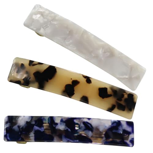 WEKADRIN 3 Stück Teiliges Haarklammern mit Marmor design Goldfarbene Federnde Haarklammern für Dünnes Haar Damen Styling zubehör für Alltag Party und Brautfrisuren von WEKADRIN