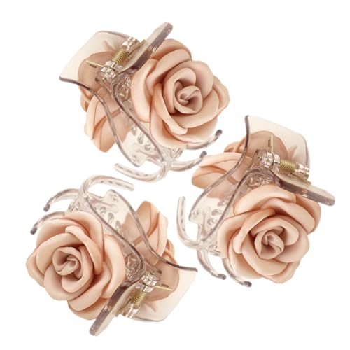 WEKADRIN 3 Stück Teiliges Kleine Haarklammern mit Blumenmotiv Transparente Haarkrallen für Mädchen Schonend und Vielseitig Geeignet für Feines Lockiges oder Glattes Haar Langlebiger von WEKADRIN