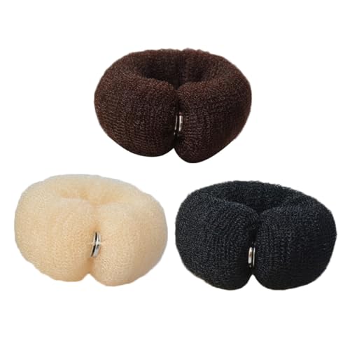 WEKADRIN 3 Stück Teiliges Nylon Haar Donut Dutt Maker mit Praktischem Schnallenverschluss Langes Haarstyling Tool für Mädchen und Damen Einfach zu Bedienen Langlebig und Komfortabel für von WEKADRIN