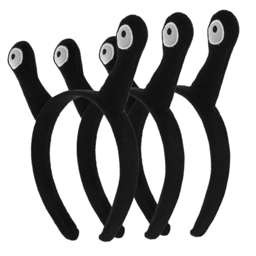 WEKADRIN 3 Stück Teiliges Schneckenstirnband Schwarz Antennen Haaraccessoire für Kostüm und Maskenpartys Lustiges und Süßes Party Haarreif Einzigartiges Modisches Kopfband von WEKADRIN