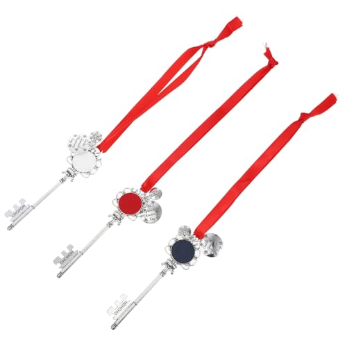 WEKADRIN 3 Stück Weihnachtsschmuck Christbaumschmuck Weihnachtsdekorationen Weihnachten Stichworte Schlüsselbund Weihnachts-Schlüsselanhänger Schlüssel hängende Verzierung Zinklegierung von WEKADRIN