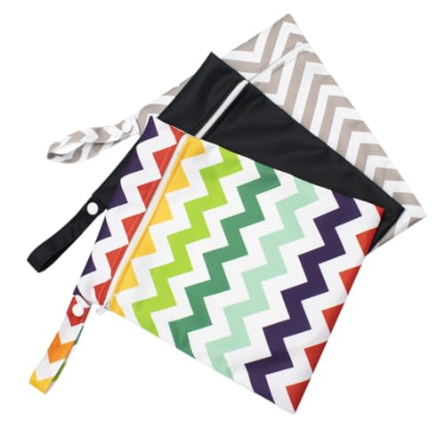 WEKADRIN 3 Stück Wiederverwendbare Windeltasche Teiliges Langlebig Tragbar für Junge Mädchen Windelaufbewahrung und Outdoor Mutter Tasche Cartoon Design Multifunktional Organizer von WEKADRIN