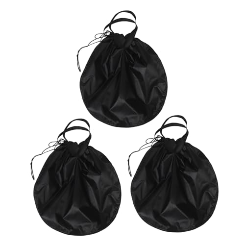 WEKADRIN 3 Stück Zählerbeutel Helmtransportbeutel Helmhalter Sport-Turnbeutel Helmetui Schutzhelmtasche Schutzhelmbehälter Aufbewahrungstasche Für Motorradhelme Schwarz Polyester von WEKADRIN