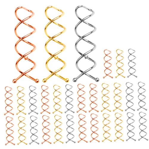 WEKADRIN 30 Stück Teiliges Spiral Haarnadel in Gold Silber und Roségold Drehbare Haar Bun Clips für Frauen und Mädchen Vielseitig Einsetzbar für Dickes und Dünnes Haar für Alltag Party und von WEKADRIN