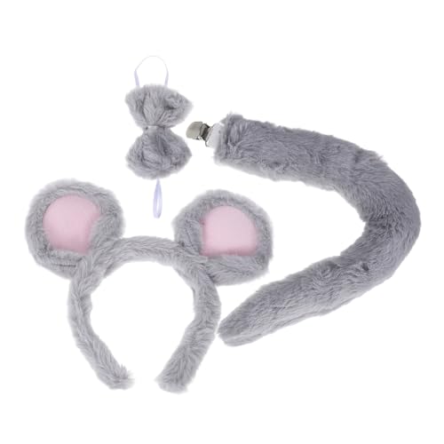 WEKADRIN 3stücke Mausohren-stirnband Aus Weichem Plüsch Für Mädchen Süßes Tierohren-accessoire Für Kostüme Halloween-party Cosplay Und Schulveranstaltungen Angenehm Zu Tragen von WEKADRIN