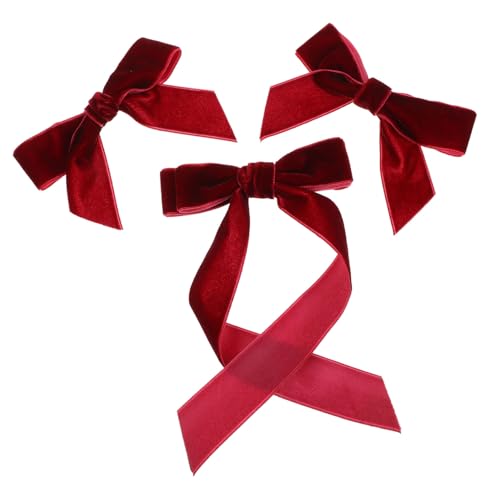 WEKADRIN 3stücke Samt Haarschleifen Haarschmuck Für Mädchen Prinzessinnen-stil Schleifen Accessoires Bequemer Top-clip Für Verschiedene Anlässe von WEKADRIN