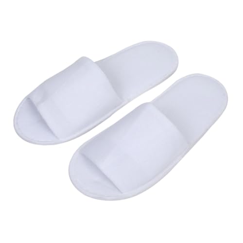 WEKADRIN 4 Paare Einweg Herren Slipper Weiß Reise Hausschuhe Hotel Gästehausschuhe Leicht Atmungsaktiv Rutschfest Komfortabel Schutz Für Spa Zuhause von WEKADRIN
