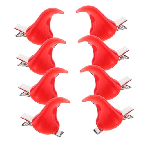 WEKADRIN 4 Paare Gothic Teufelshorn Haarklammern Halloween Haarschmuck Ox Horn Design Frauen Kostüm Accessoires Festliche Clips von WEKADRIN