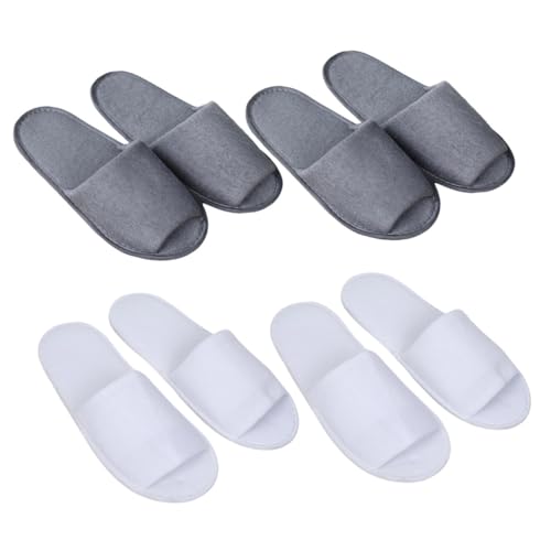 WEKADRIN 4 Paare Herren Einweg Faltbare Open Toe Hausschuhe Reise Slipper Leicht Atmungsaktiv Für Hotel Spa Gäste Sicher Und Komfortabel von WEKADRIN