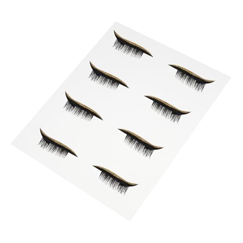 WEKADRIN 4 Paare Selbstklebende Eyelid Tape mit Glitzer Eyeliner Aufkleber Wasserdichtes Augen Make Up Werkzeug für Frauen und Männer Einfache Anwendung Linie Schnelle von WEKADRIN