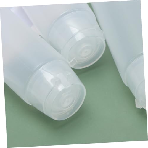 WEKADRIN 4 STÜCKE Teiliges Squeeze Flaschen aus Weißem Kunststoff Auslaufsichere Tuben Behälter für Kosmetik Lotion Shampoo Duschgel Handcreme Tragbare Reise reisetuben zum Befüllen von WEKADRIN