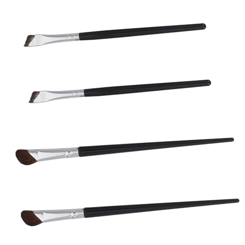 WEKADRIN 4 Stück Teiliges Augen Make Up Pinsel Abgeschrägte und Concealer Pinsel Präzise Eyeliner und Augenbrauenpinsel für Vielfältige Looks für Anfänger und Profis Geeignet von WEKADRIN