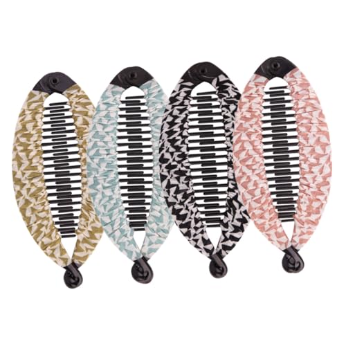 WEKADRIN 4 Stück Teiliges Haarklammern Fischschwanz design Mittlere Rutschfeste Bananen haarclips für Dünnes und Dickes Haar Modische Haarschmuck accessoires für Damen Eleganter von WEKADRIN